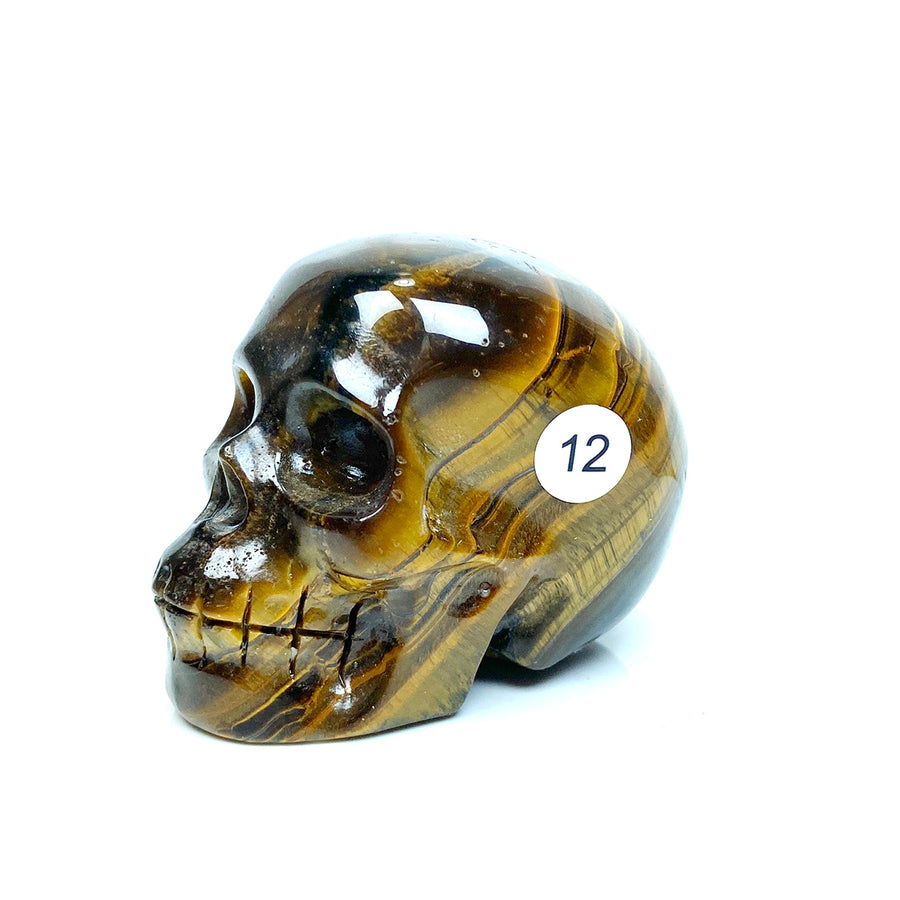 Yellow Tiger Eye Crystal Skull