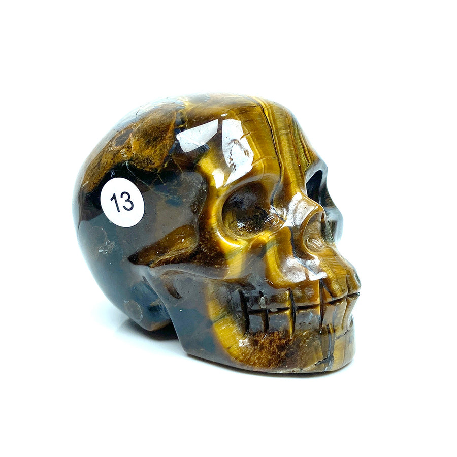 Yellow Tiger Eye Crystal Skull