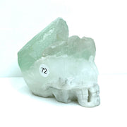 Fluorite Cluster  Carved Crystal Skull