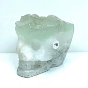 Fluorite Cluster  Carved Crystal Skull