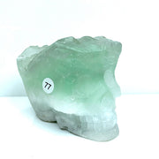 Fluorite Cluster  Carved Crystal Skull