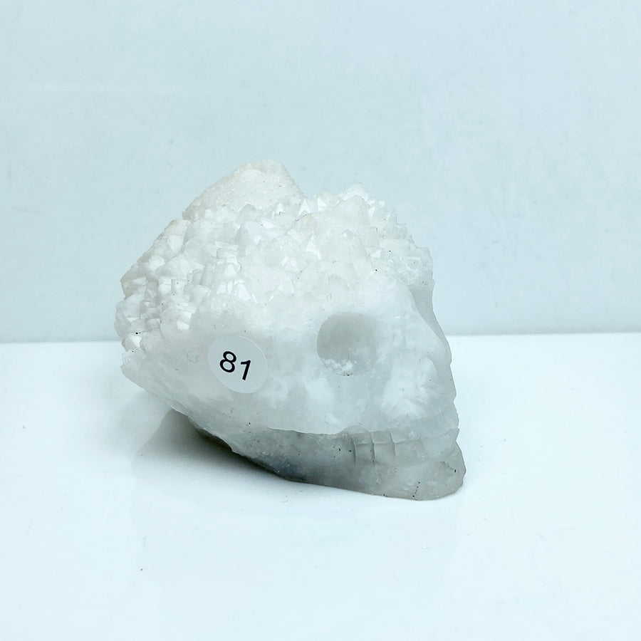 Fluorite Cluster  Carved Crystal Skull