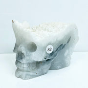 Fluorite Cluster  Carved Crystal Skull