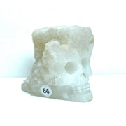 Fluorite Cluster  Carved Crystal Skull