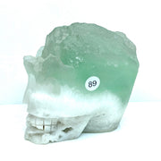 Fluorite Cluster  Carved Crystal Skull