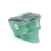Fluorite Cluster  Carved Crystal Skull