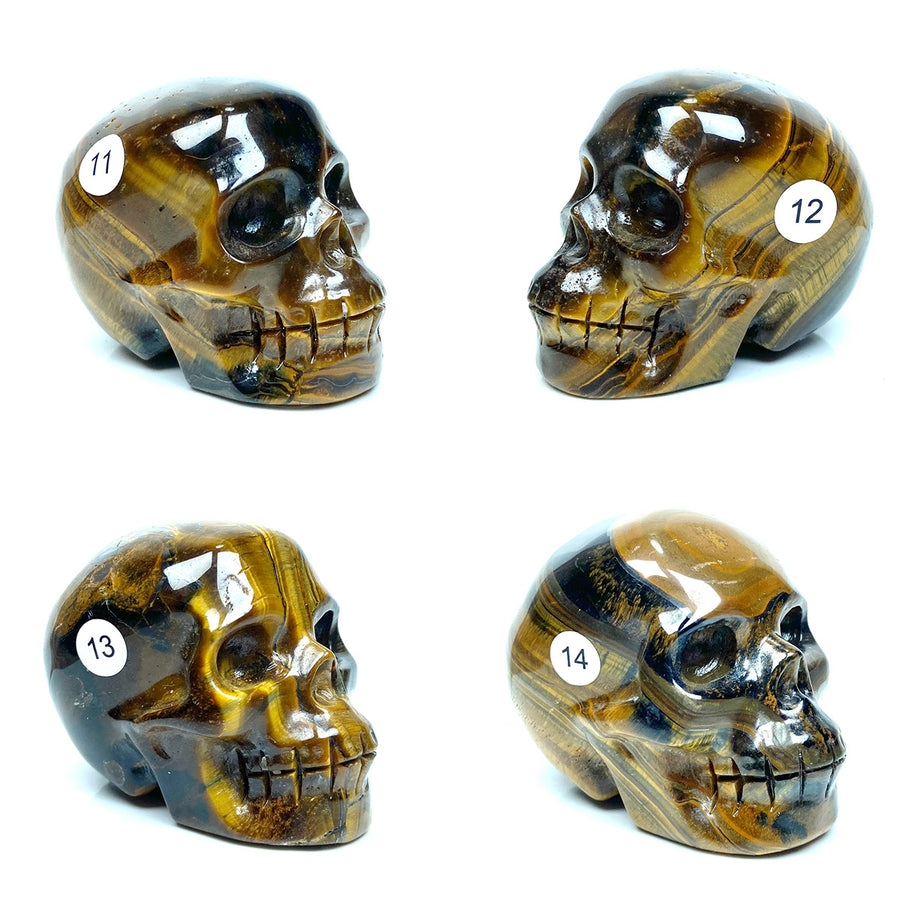 Yellow Tiger Eye Crystal Skull