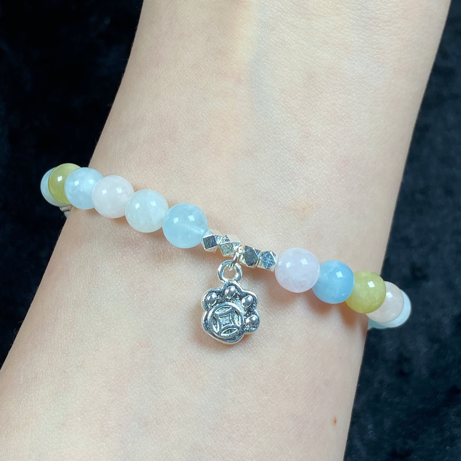 6mm Round Beads Multicolor Morganite Bracelet Reiki Crystal Healing Stones Fashion Accessories