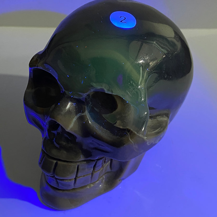 Volcano Crystal Agate Skull