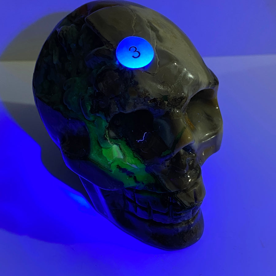 Volcano Crystal Agate Skull