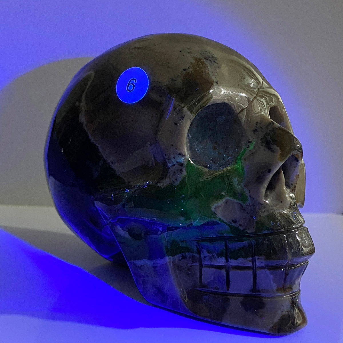 Volcano Crystal Agate Skull