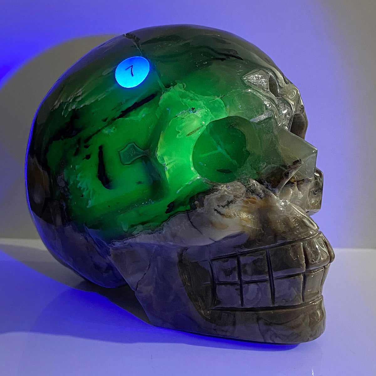 Volcano Crystal Agate Skull