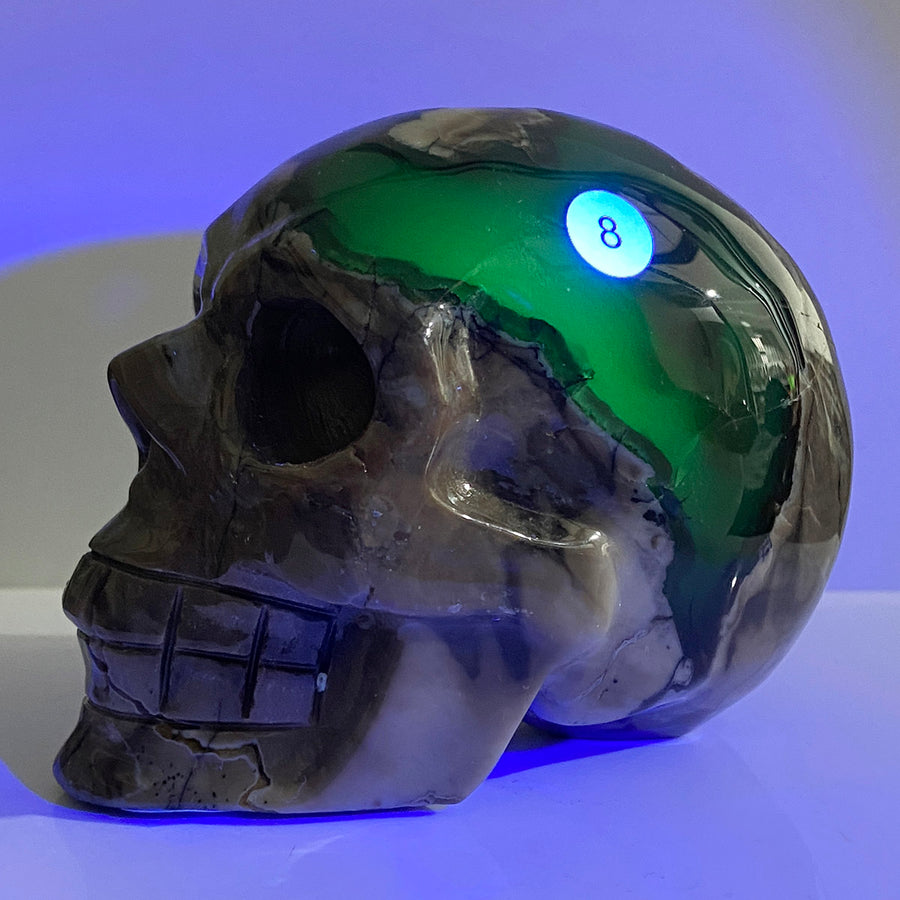 Volcano Crystal Agate Skull