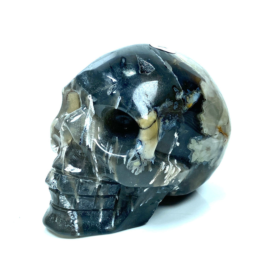 Volcano Crystal Agate Skull