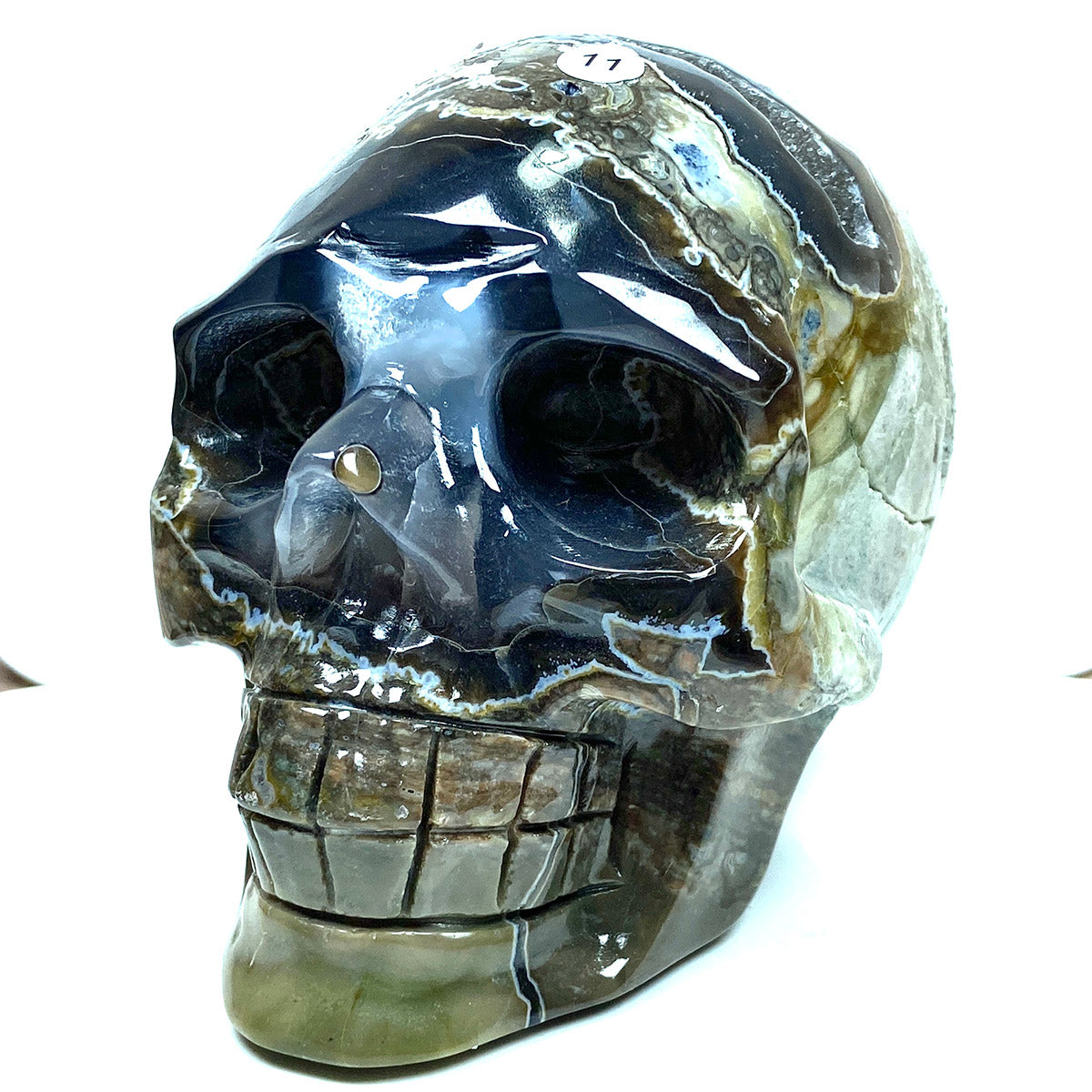 Volcano Crystal Agate Skull