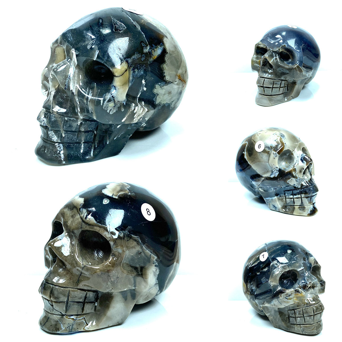 Volcano Crystal Agate Skull