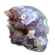Amethyst Cluster Skull