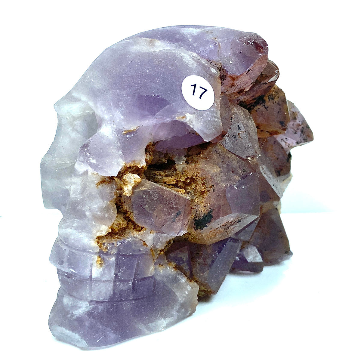 Amethyst Cluster Skull