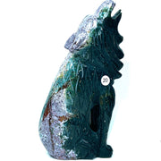 Ocean Jasper Crystal Carving Animal Wolf Elephant Owl