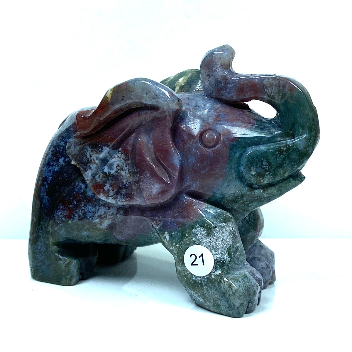 Ocean Jasper Crystal Carving Animal Wolf Elephant Owl
