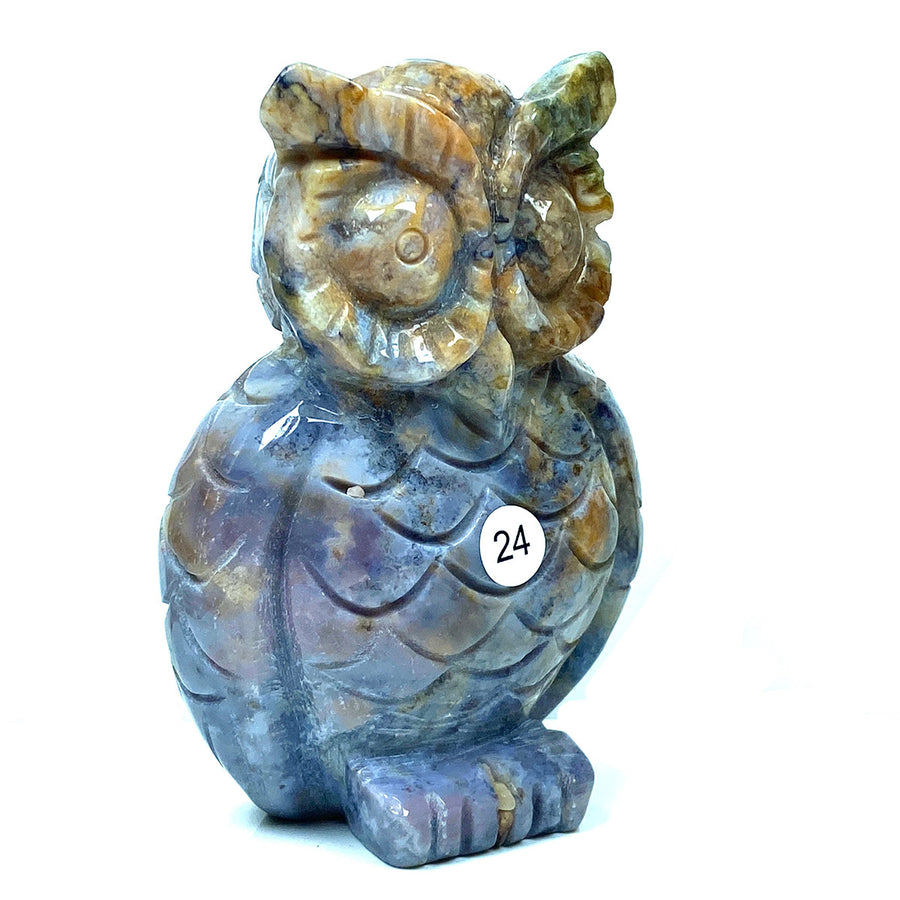 Ocean Jasper Crystal Carving Animal Wolf Elephant Owl