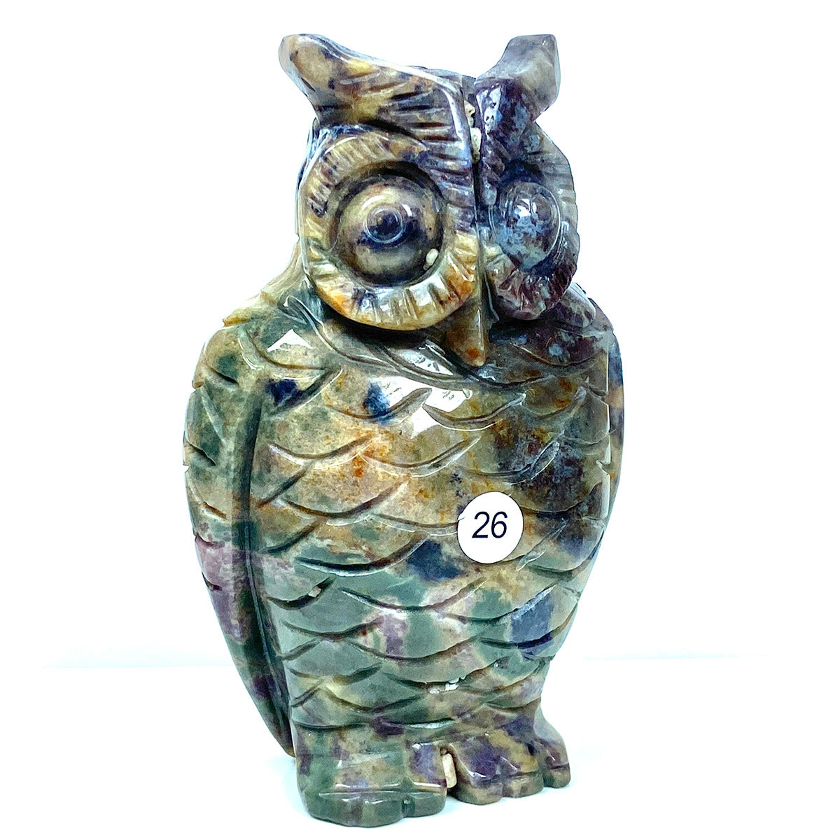 Ocean Jasper Crystal Carving Animal Wolf Elephant Owl
