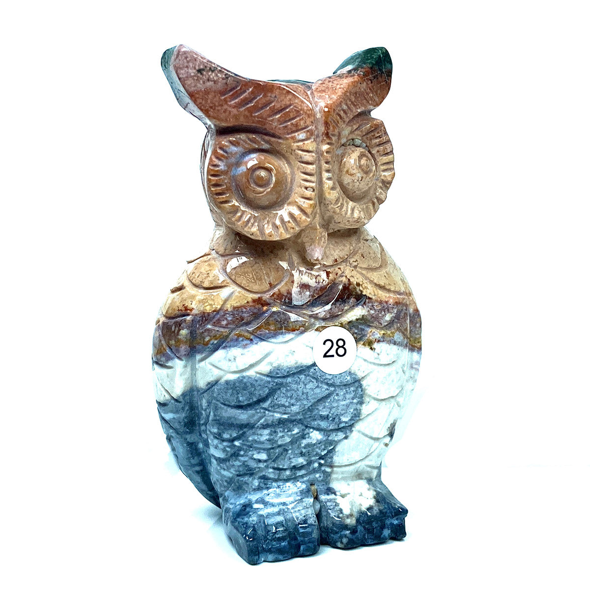 Ocean Jasper Crystal Carving Animal Wolf Elephant Owl