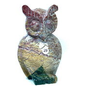 Ocean Jasper Crystal Carving Animal Wolf Elephant Owl