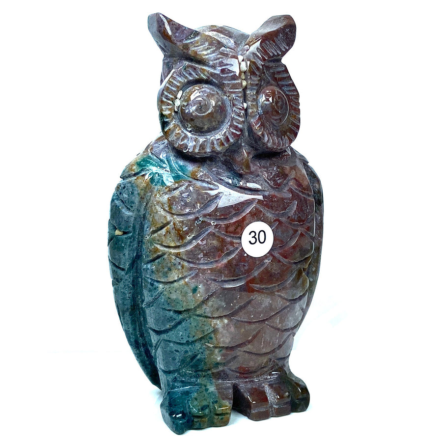 Ocean Jasper Crystal Carving Animal Wolf Elephant Owl
