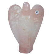 Crystal Angel Statue Hand Carved Rose Quartz  Model