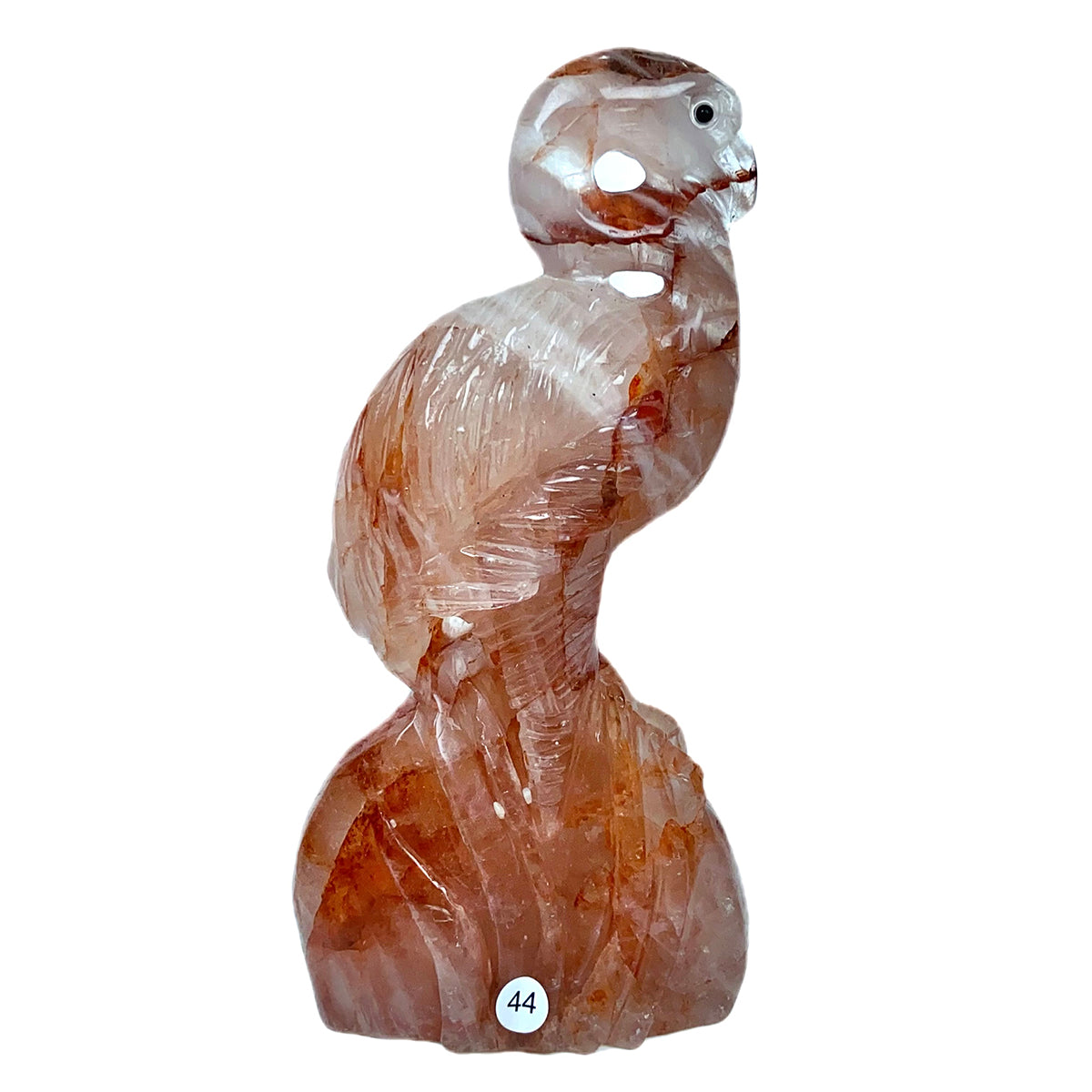 Fire Quartz Flamingo Bird Gemstone  Crystal Animal