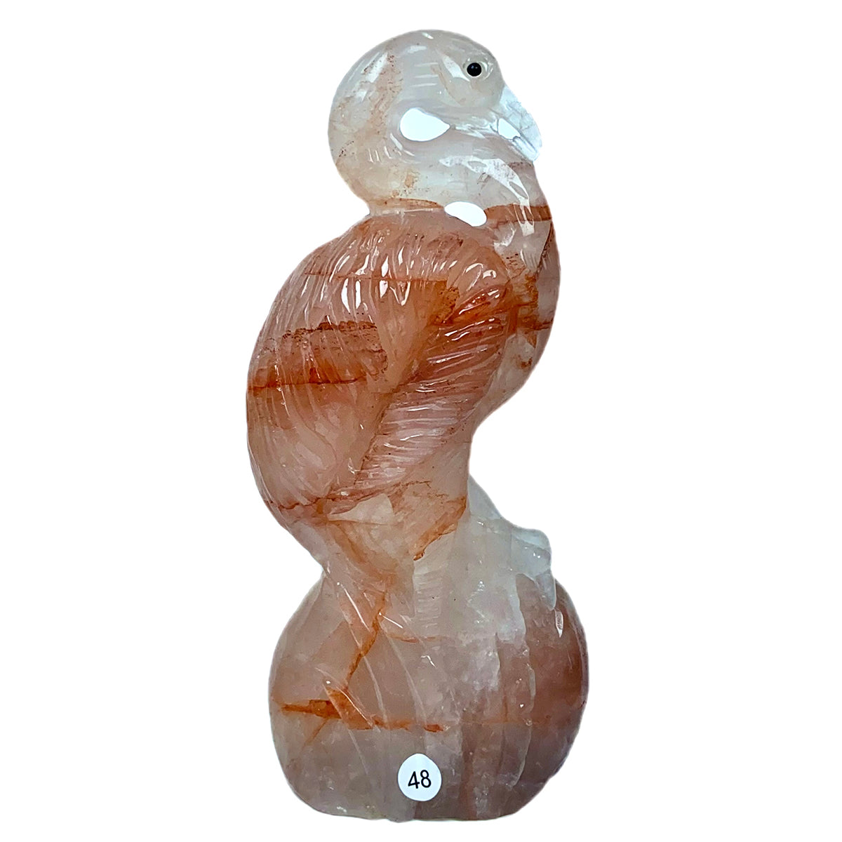 Fire Quartz Flamingo Bird Gemstone  Crystal Animal