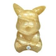 Orange Calcite Carved Cartoon Character Statue Pikichu Fluorite Stitch Sculpture
