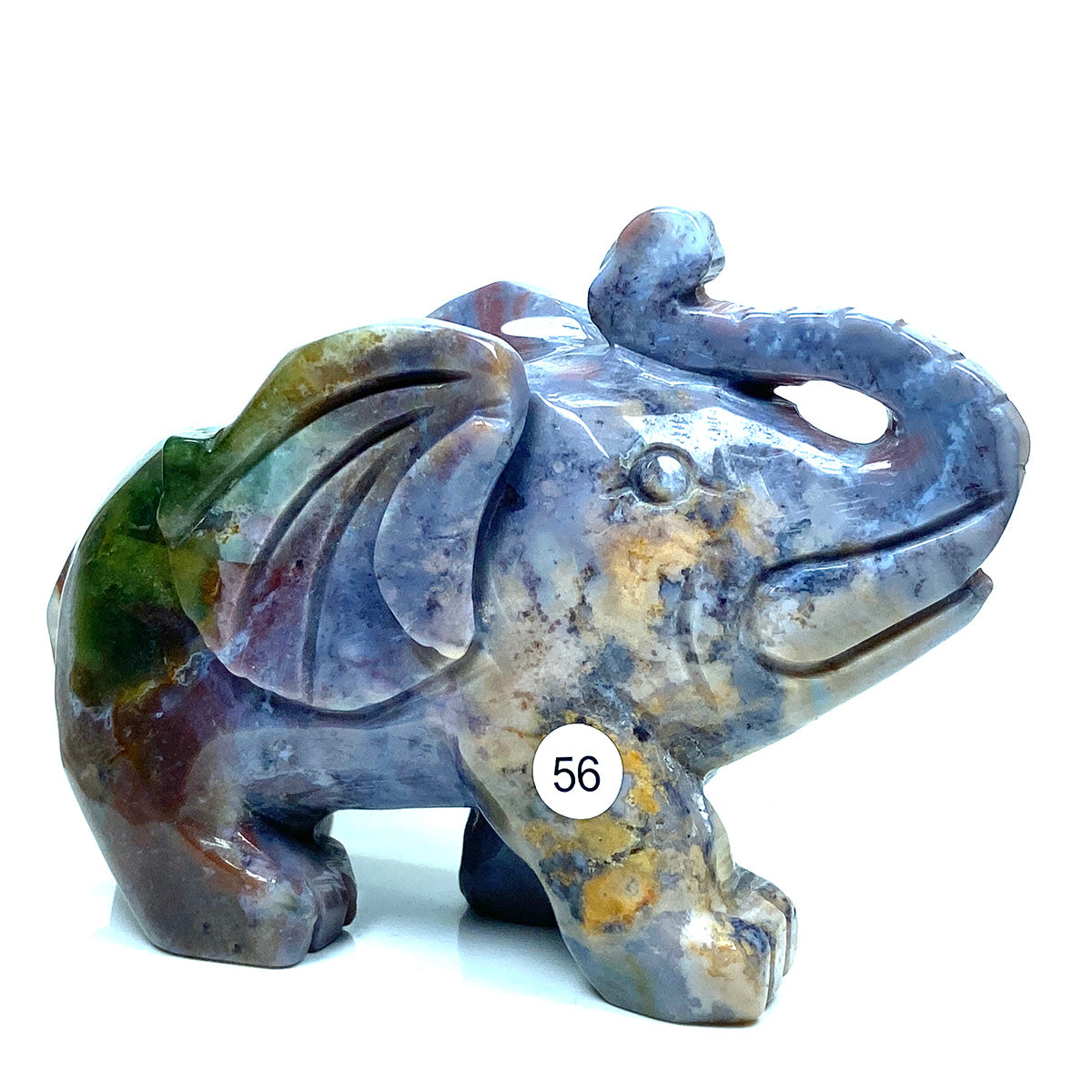 Ocean Jasper Crystal Carving Animal Wolf Elephant Owl