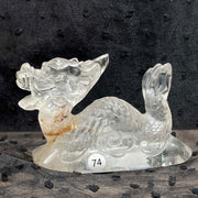 Fluorite Dragon Crystal Animal Carving