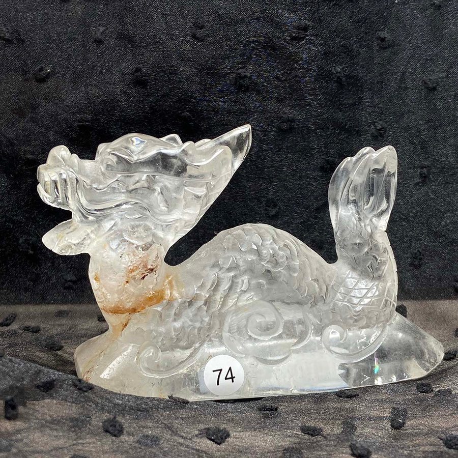 Fluorite Dragon Crystal Animal Carving