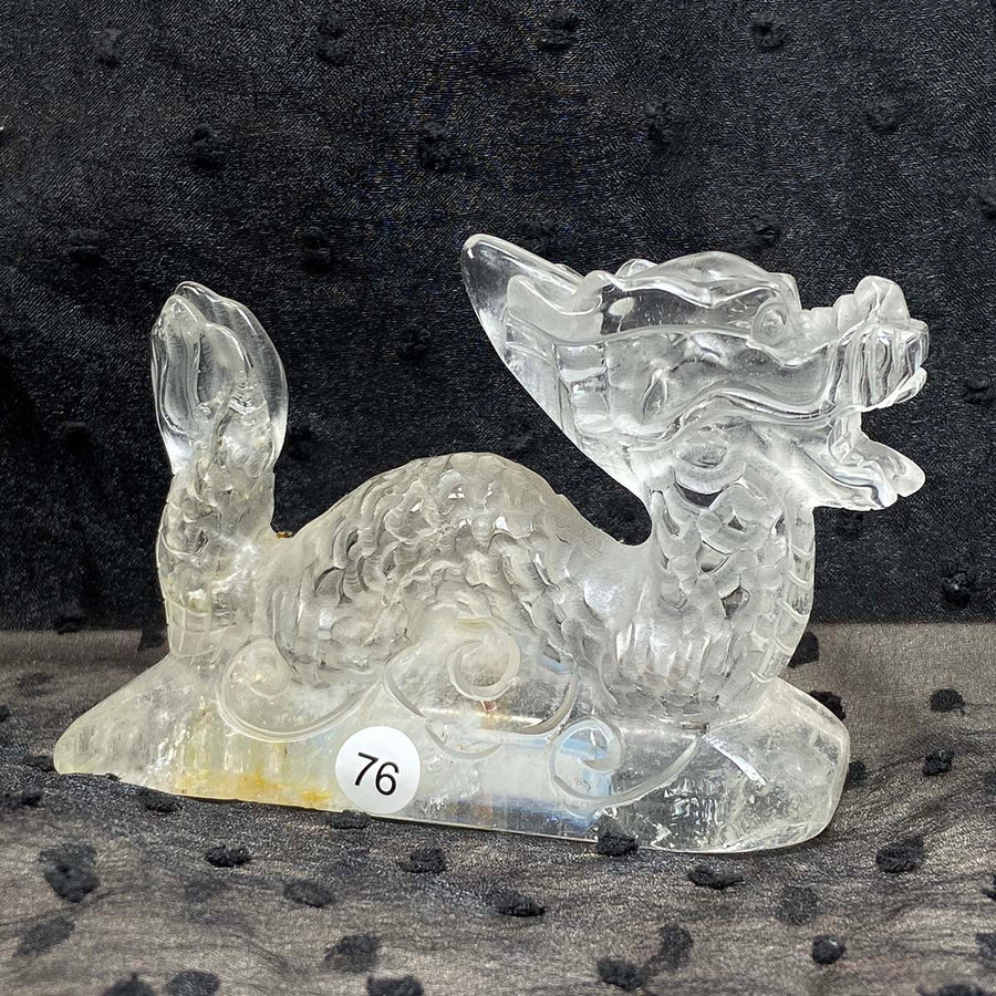 Fluorite Dragon Crystal Animal Carving