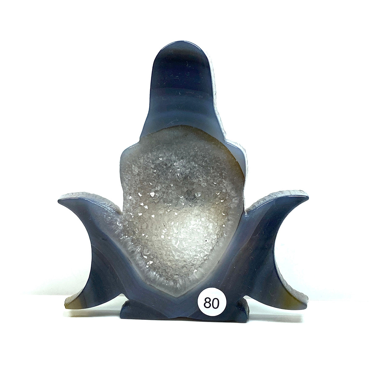 Druzy Agate Crystal Carving Yoga Woman Body