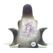 Druzy Agate Crystal Carving Yoga Woman Body