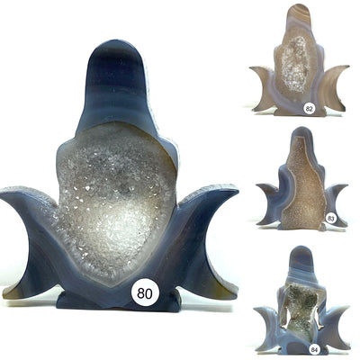 Druzy Agate Crystal Carving Yoga Woman Body