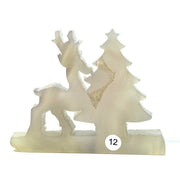 Christmas Druzy Agate Crystal Carving The Deer And The Christmas Tree