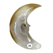 Druzy Agate Small Size Crystal Moon Face