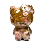 Cute Ocean Jasper Hello Kitty Crystal Carving