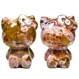 Cute Ocean Jasper Hello Kitty Crystal Carving