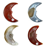 Druzy Agate Small Size Crystal Moon Face