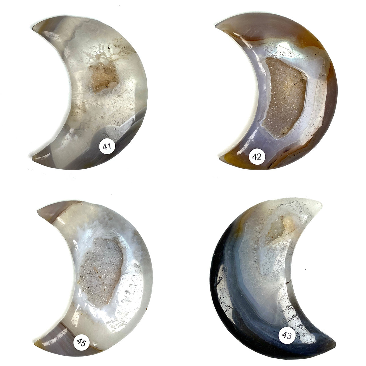 Druzy Agate Moon  Crystal