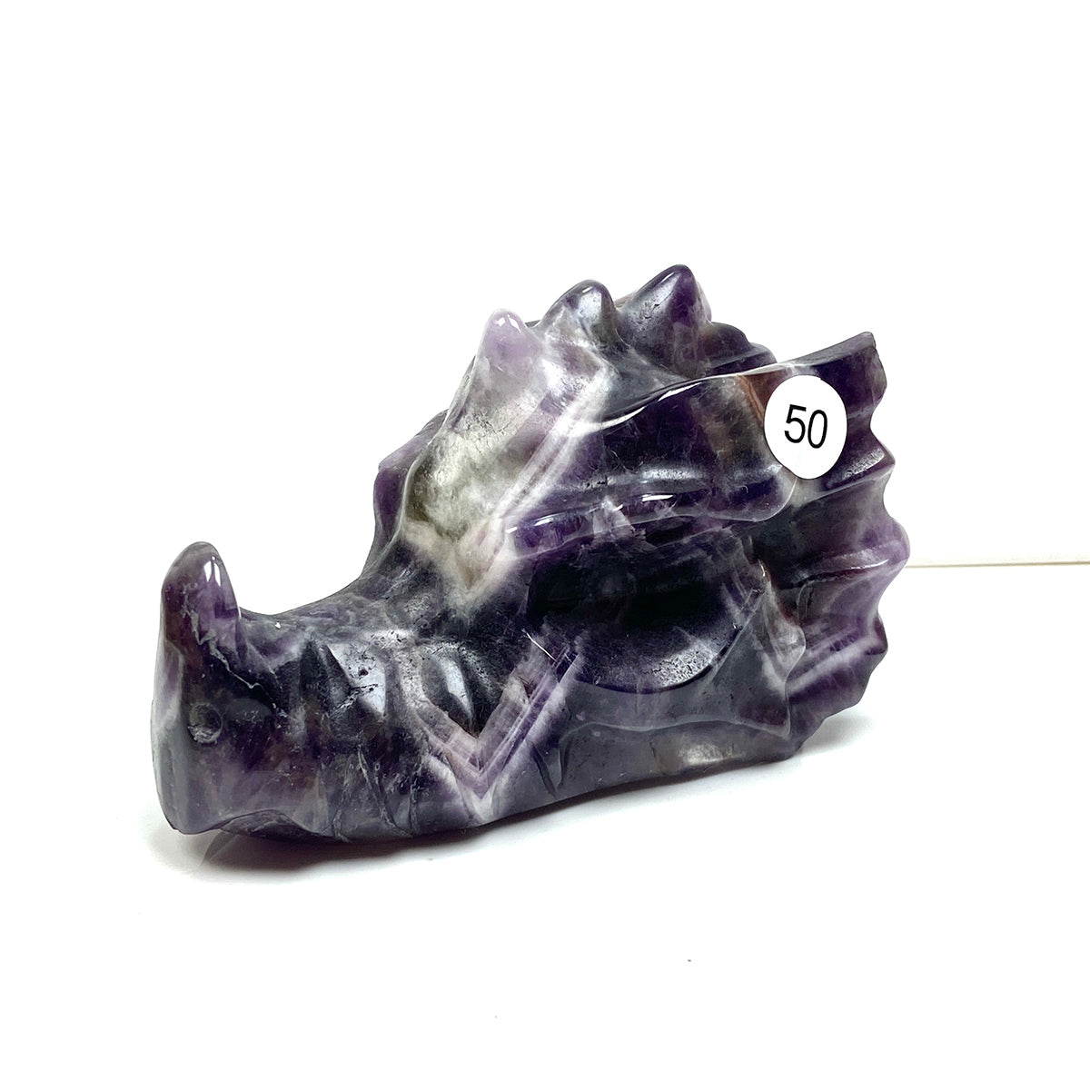 Dream Amethyst Dragon Head Crystal Statue