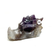 Dream Amethyst Dragon Head Crystal Statue