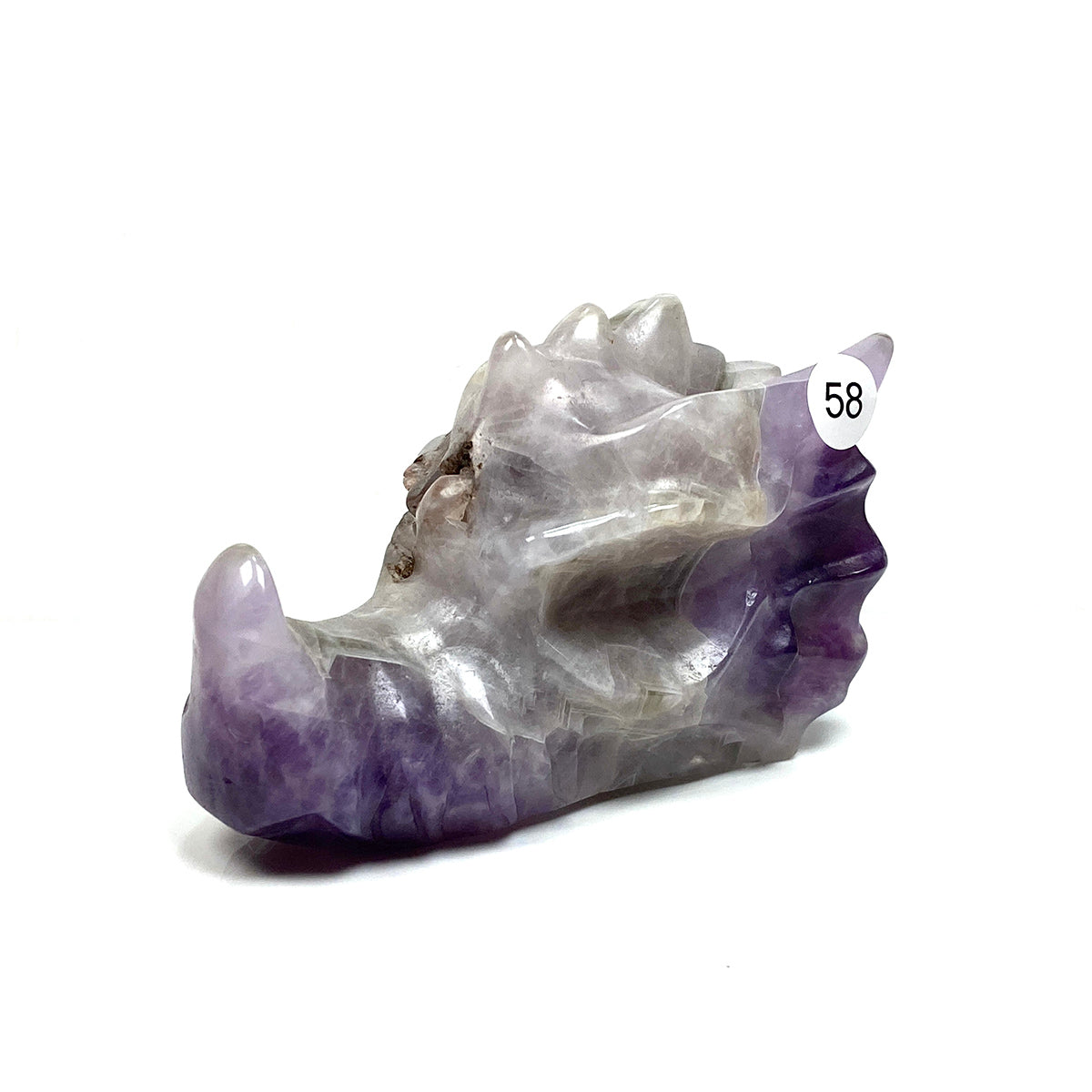 Dream Amethyst Dragon Head Crystal Statue