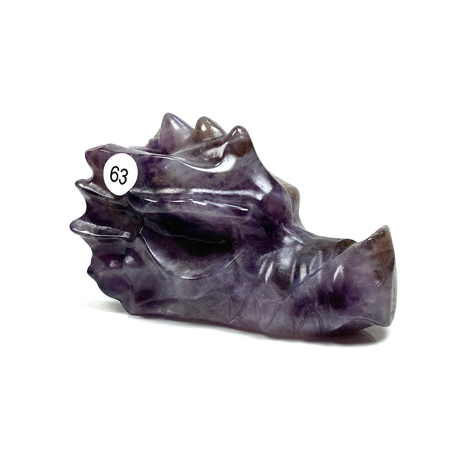 Dream Amethyst Dragon Head Crystal Statue